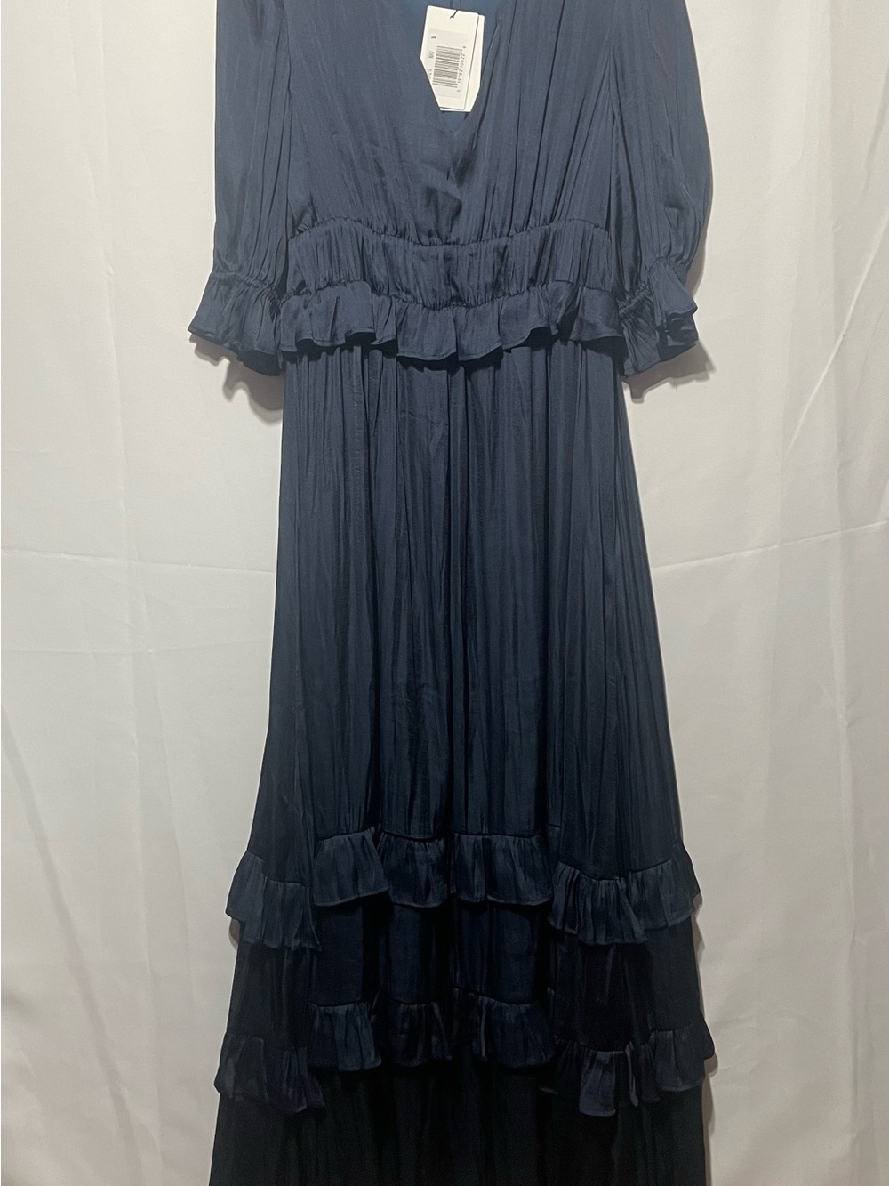 Flowing Black Tiered Maxi Skirt with Ruffle Hem NWT